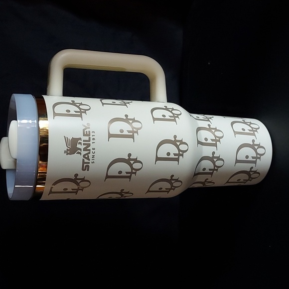 Stanley Other - 40z Stanley Cream and Gold Designer Custom Engraved Logo Mug